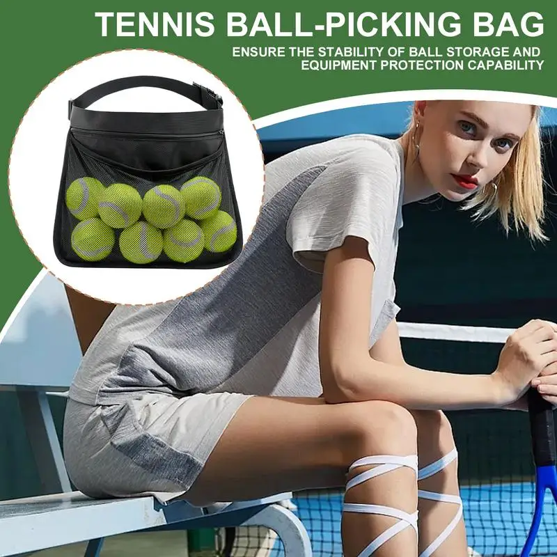 

Держатель для теннисных мячей, сумка для хранения мячей для настольного тенниса, регулируемая поясная сумка для гольфа для соревнований, тренировок в тренажерном зале, аксессуары для пиклбола