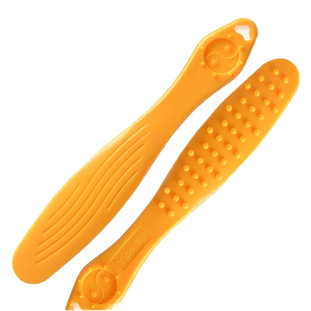 

Massage Pat Stick Silicone Portable Salient Surface Yellow Massager for Back Neck Waist Leg Hip Relieve Fatigue Promote