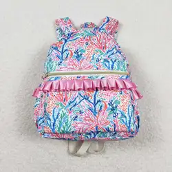 Mochila Padrão Seagrass para Crianças, Sacos De Escola De Renda Vermelha Rosa, Alta Qualidade, Atacado