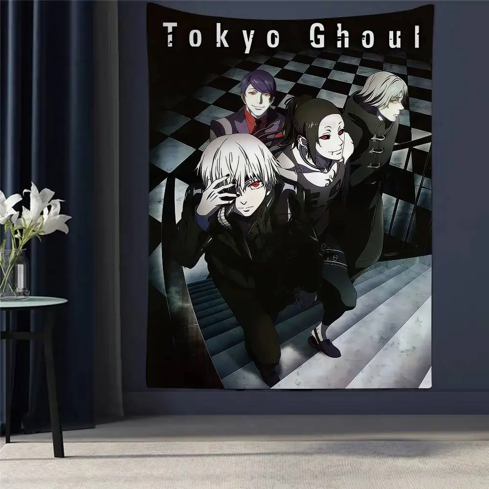 

Anime Tokyo G-Ghoul K-Kaneki Ken Colorful Tapestry Wall Hanging Bohemian Wall Tapestries Mandala Wall Hanging Sheets