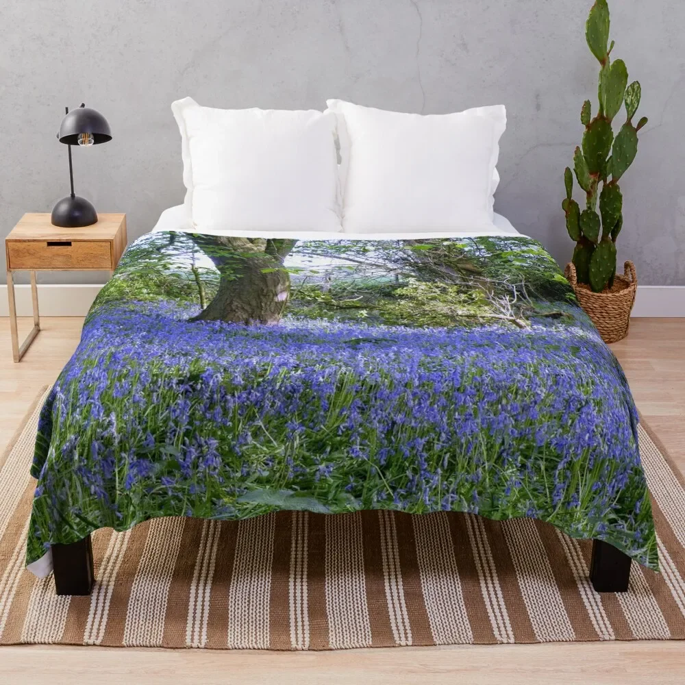 Natures Garden : BlueBell Woods Throw Blanket halloween Giant Sofa warm for winter Blankets