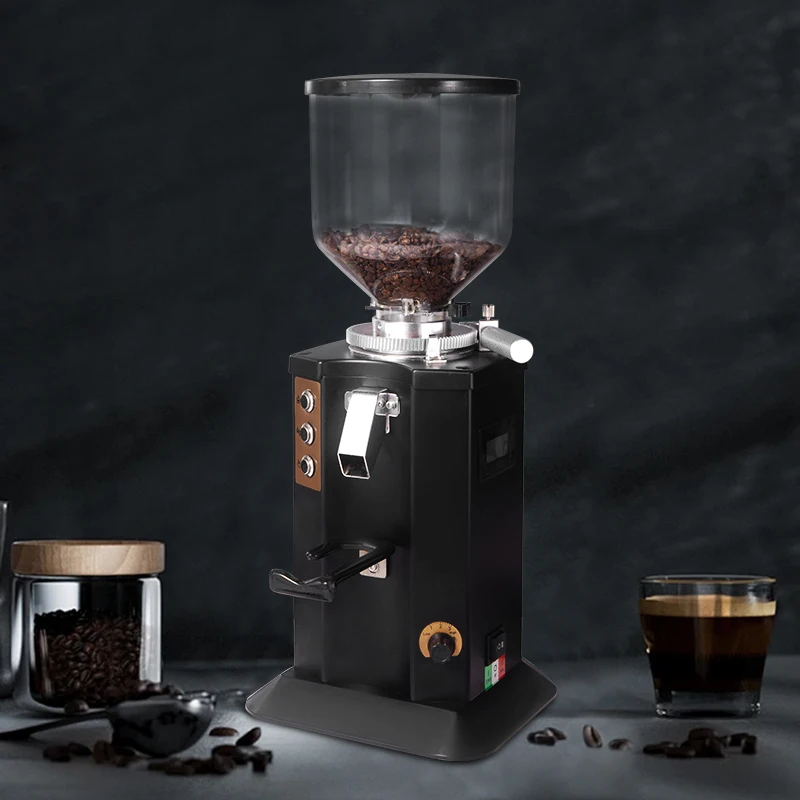 

MOSEENER Итальянский стиль, полностью автоматическая кофемолка из нержавеющей стали, электрический дозатор зерен для дома и коммерческого использования