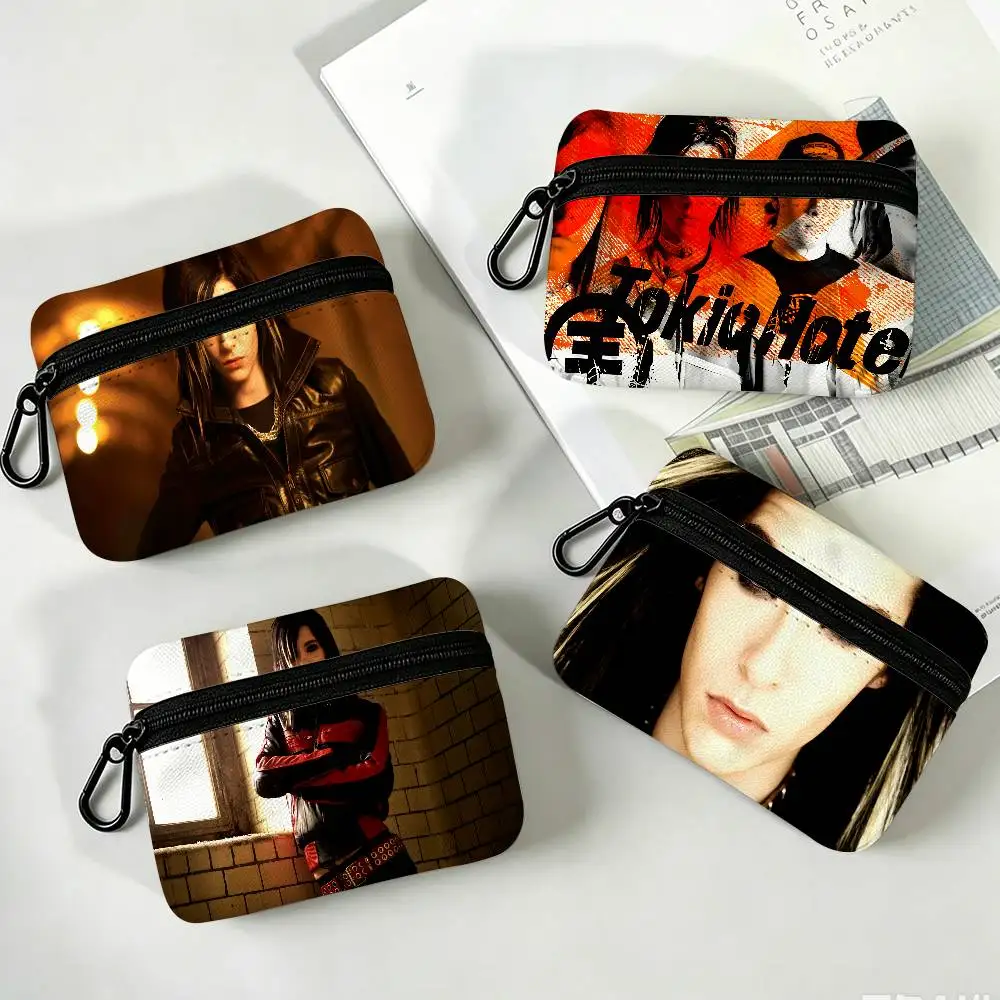 Tokio Hotel Bill Tom Oxford Fabric Mini Coin Wallet Smooth Zipper Hanging Design Multi-use Small Storage Bag For Travel