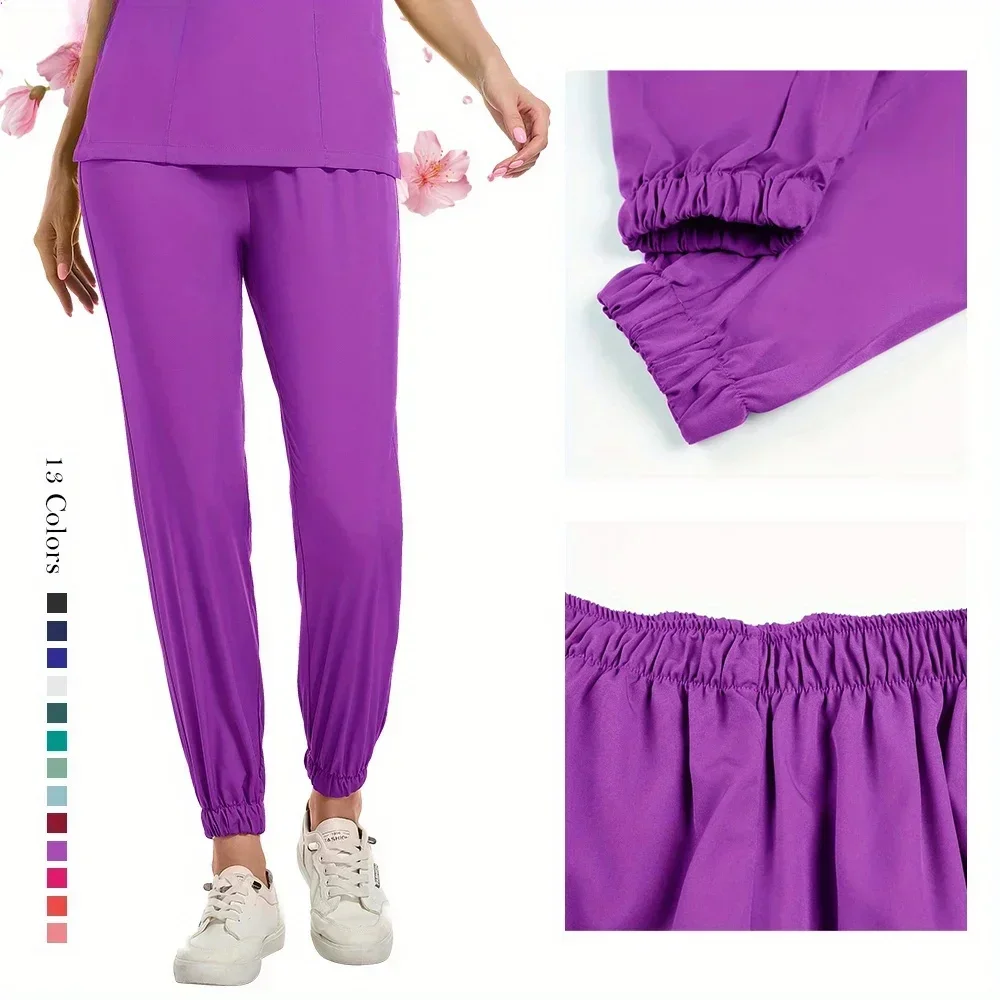 Scrubs Shirt Korte Mouw Dierenwinkel Arts Verpleegkundige Verpleging Uniform Mode Vrouwen Werkkleding Scrub Tops + broek Uniform