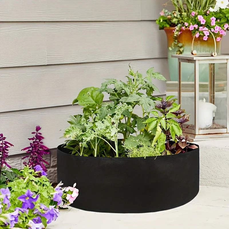 1pc Heavy Duty Fabric Raised Garden Bed Planter Breathable Durable Round Shape Planter Gardening Accessories