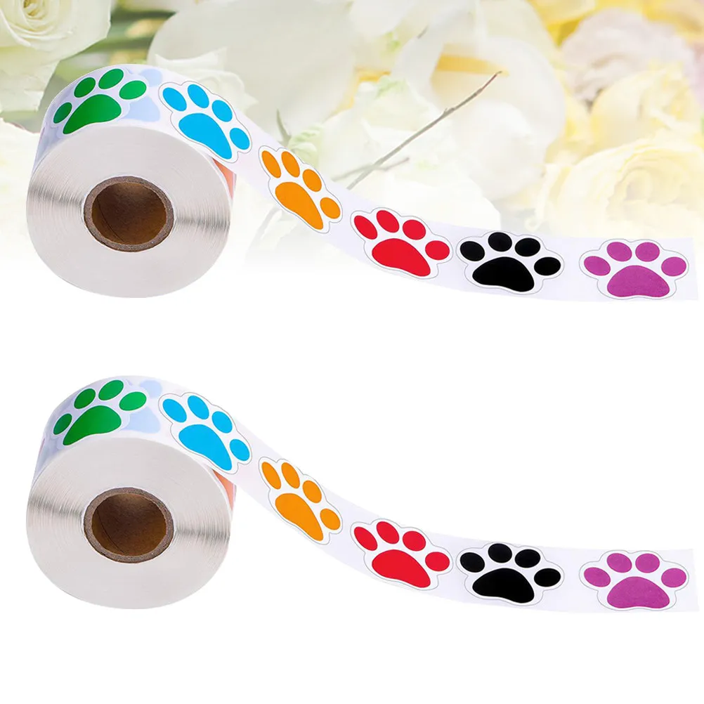

3 Rolls Footprint Shaped Stickers Attractive Chic Design Perfect for Gift Wrapping Party Favors School Supplies Home Office