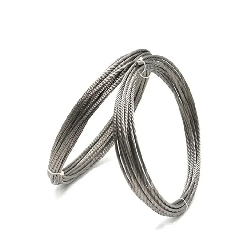 316 Stainless Steel Waterproof Soft Steel Wire Rope Diameter 0.8~4mm Multipurpose Non Rusting Sturdy Metal Cable Line