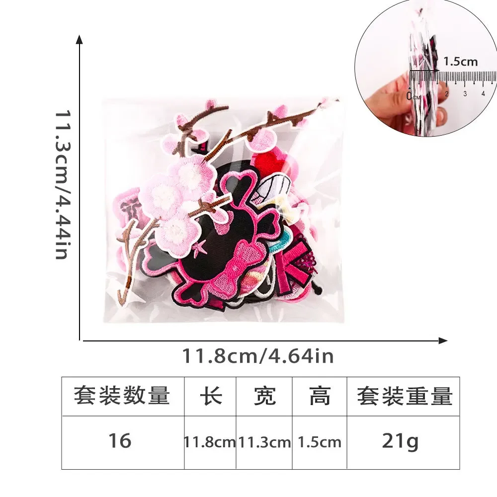 50pcs/Lot Luxury Embroidery Patch Pink Flower Butterfly Donut Lemon Bird Shirt Clothing Decoration Accessory Craft Diy Applique