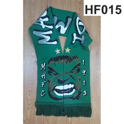 145*18 cm Size MHFC 1913 Green Monster Scarf for Fans Double-faced Knitted HF015