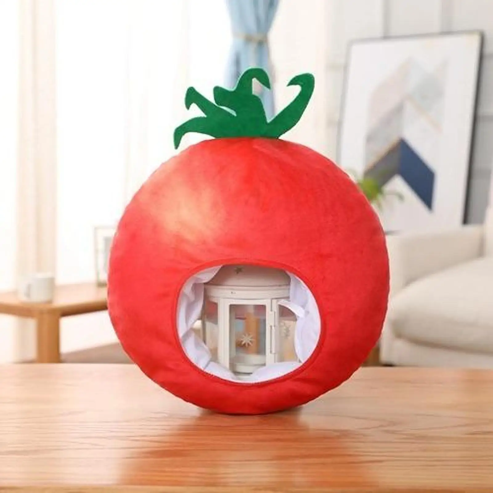 

Funny Small Tomato Hat Handcraft Novelty Ornament Cosplay Cap for Anniversary