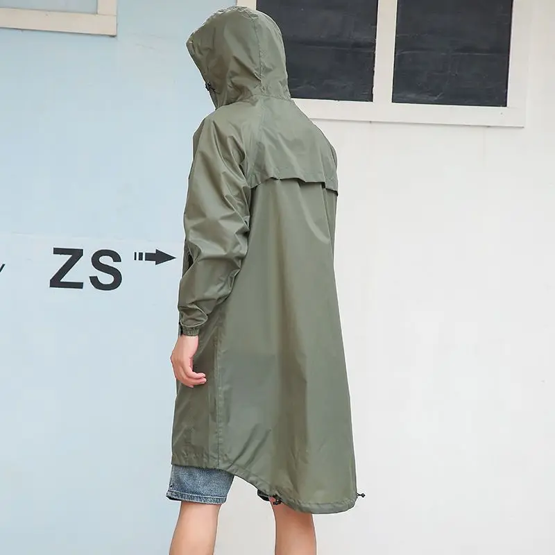 New Fashion Raincoat Women\'s Coat Long Hiking Waterproof Full Body Rainproof Poncho Men\'s Thin Fashion