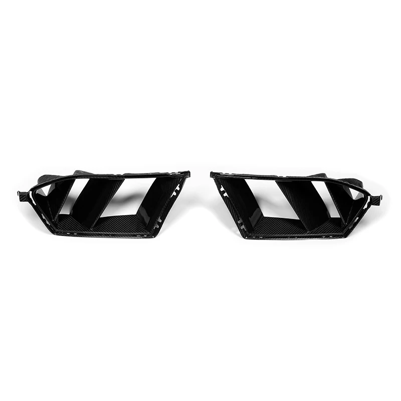 R44 Style Front Bumper Intake Dry Carbon Front Bumper Side Air Intake Vents for M3 G80 M4 G82 G83  2021+ Front Duct