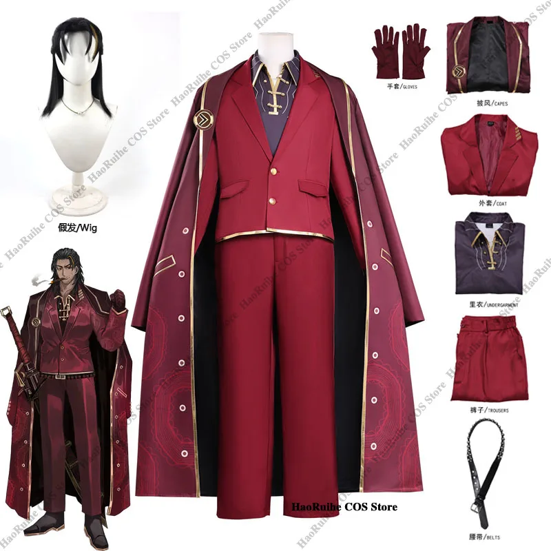 Hot Limbus Company Lei Heng Cosplay Kostuum Pruik Hoed Handschoenen Anime Karakter Outfit Halloween Party Carnaval Kerst Mannen Cosplay
