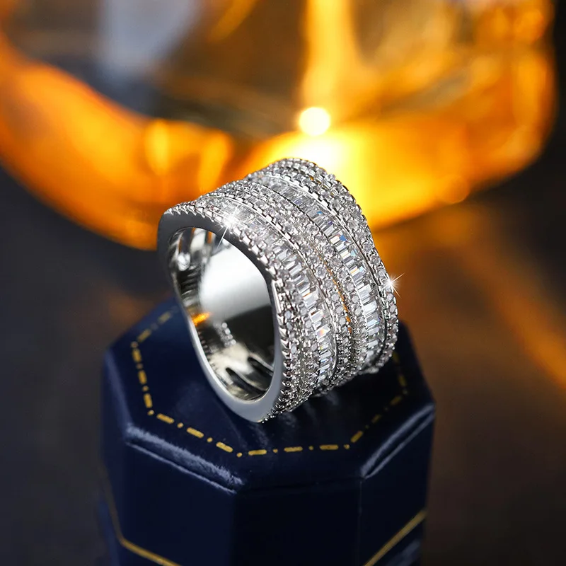 

Персонализированное и модное женское кольцо с крестом из настоящего серебра S925 пробы