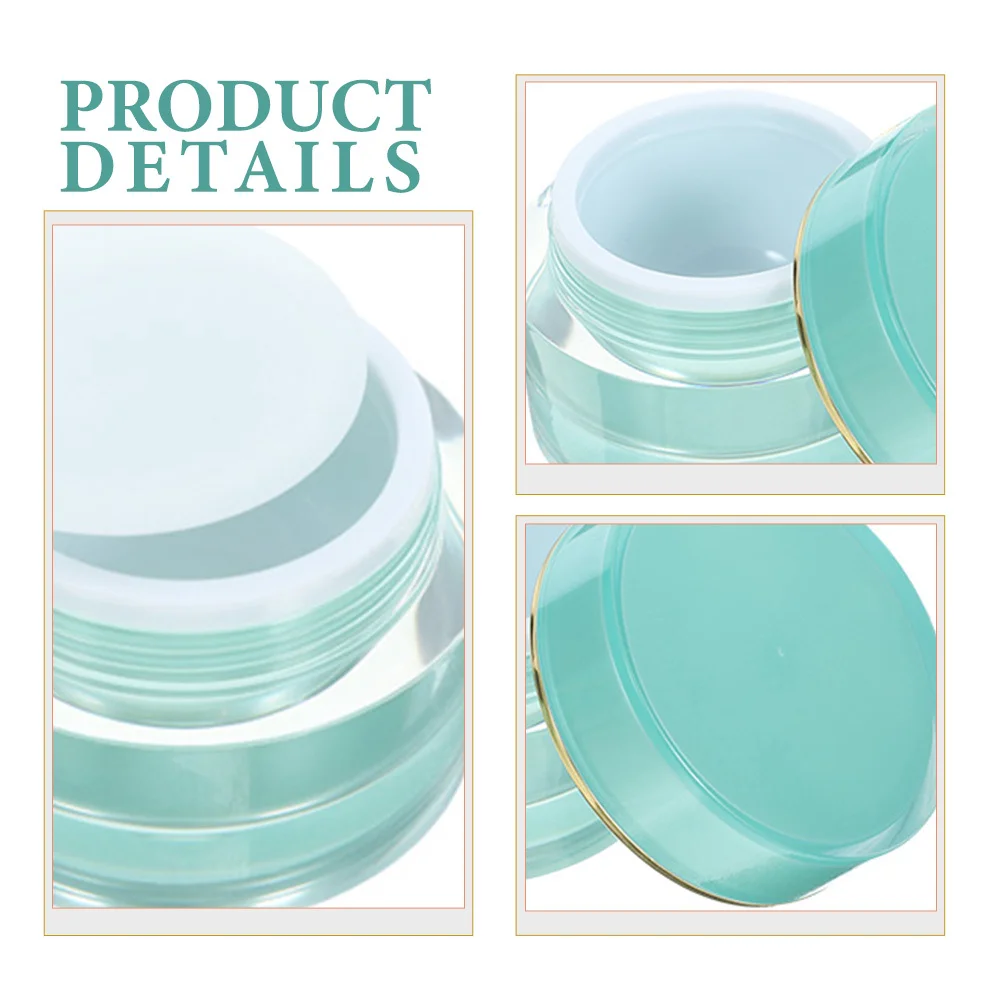 

6pcs Acrylic Cream Jar 30G Refillable Leak-Proof Travel Container Small Empty Jar For Face Eye Makeup Storage