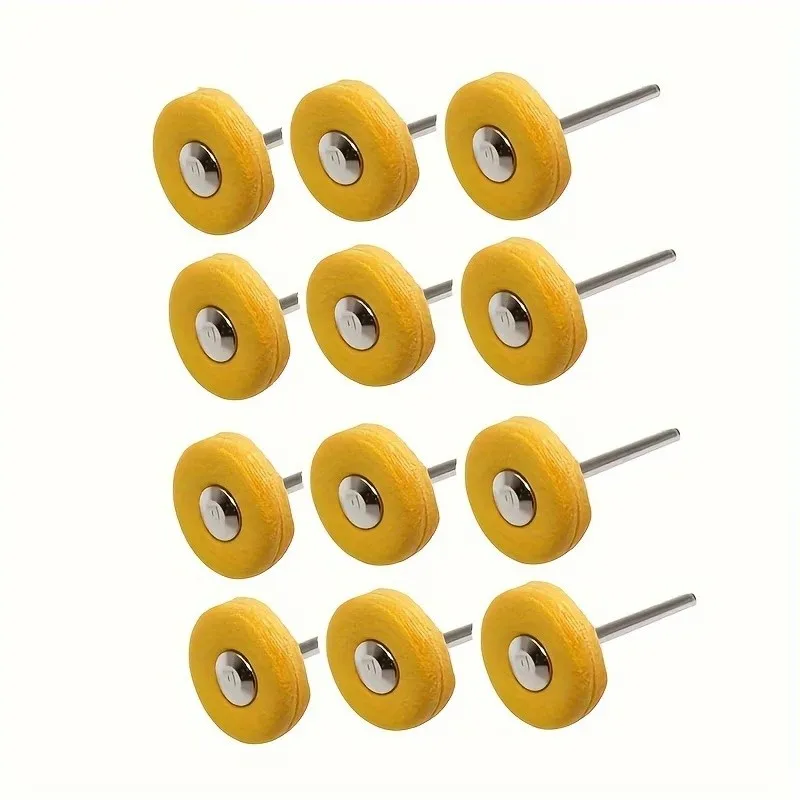 

36Pcs 3mm Yellow Polishing Cloth Wheel, Wear-resistant No Lint, for Jewelry Watch Metal Polishing, Rotary Tool Accessory