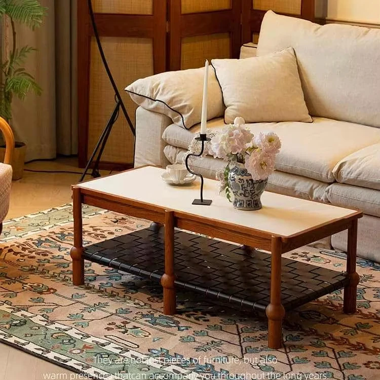 Excellent Quality Luxury Wood Coffee Table Living Room Solid Wood Coffee Table