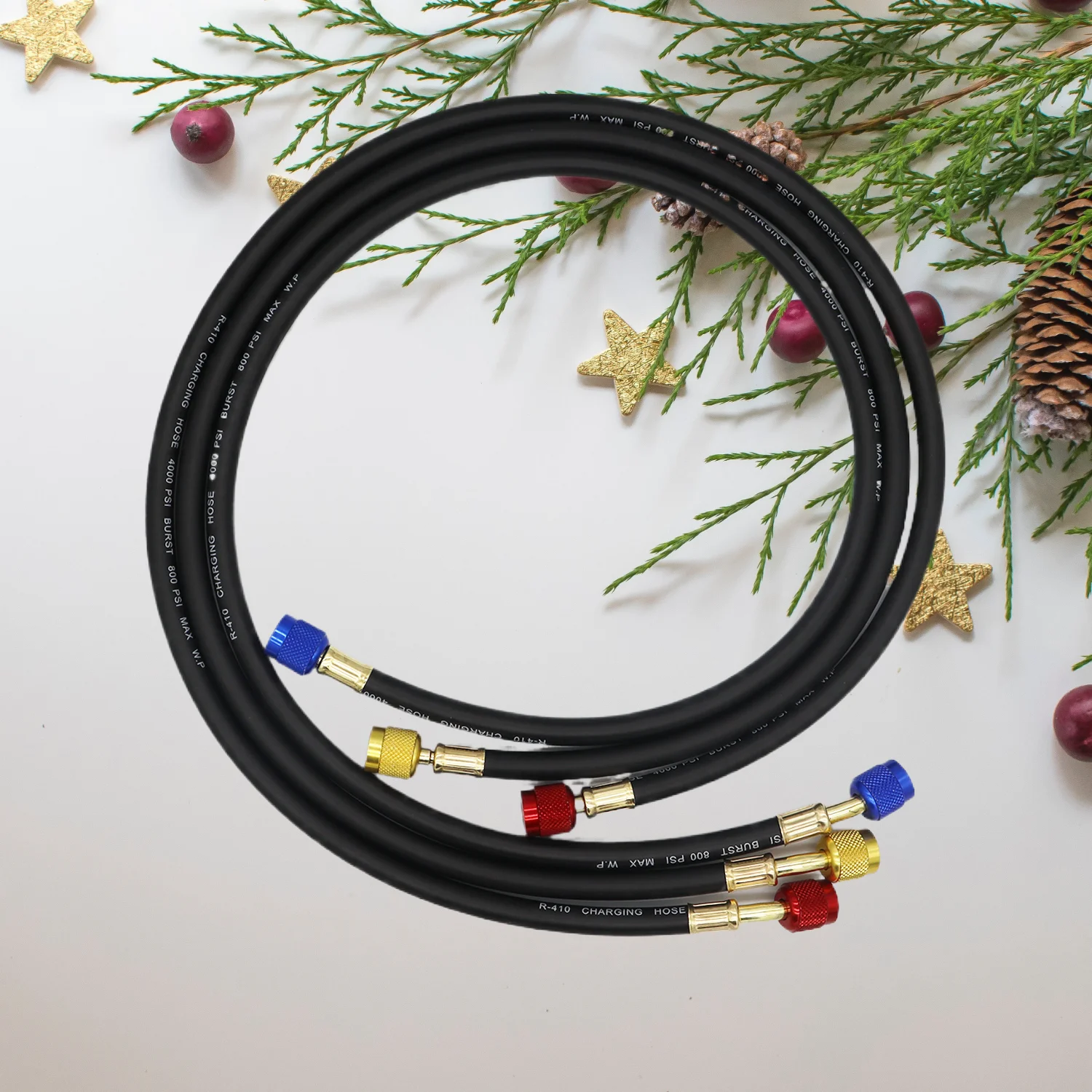 

0.9M-1.8M AC Charging Hose Tube Kit Hose Low Loss Fittings for R134A R12 R22 Refrigerant Air Conditioning Manifold Gauge