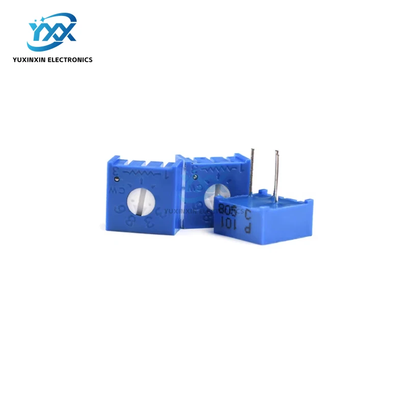 10 قطعة 3386P مقسم جهد دقيق قابل للضبط لفة واحدة 1K 2K 5K 10K 20K 50K 100K 200K 500K 1M 101 103