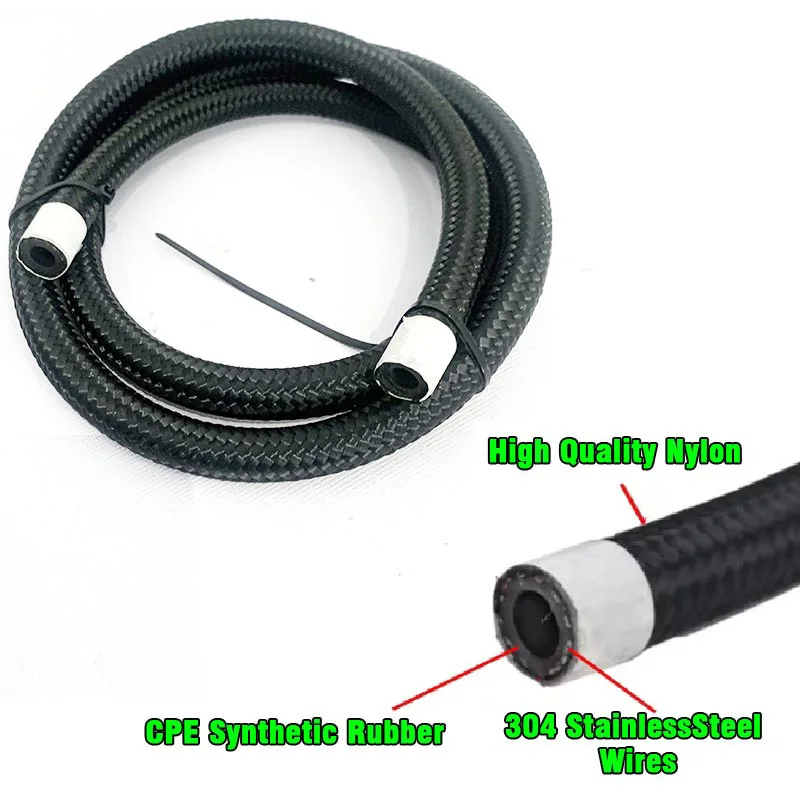 AN6 CEP Oil Fuel Fittings Hose End Connector Adaptor Kit Braided Oil Fuel Hose Line Swivel Fittings Double Hole Wire Clamp #2