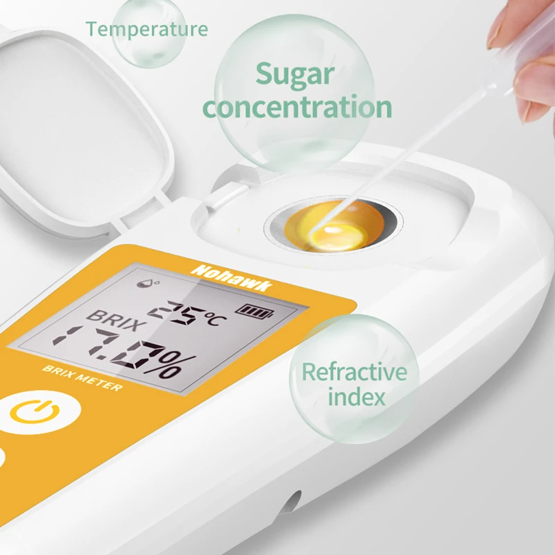 High-precision Handheld Refractometer For Measuring Sugar Content Refractometer Honey Brix Meter Honey Baume Meter