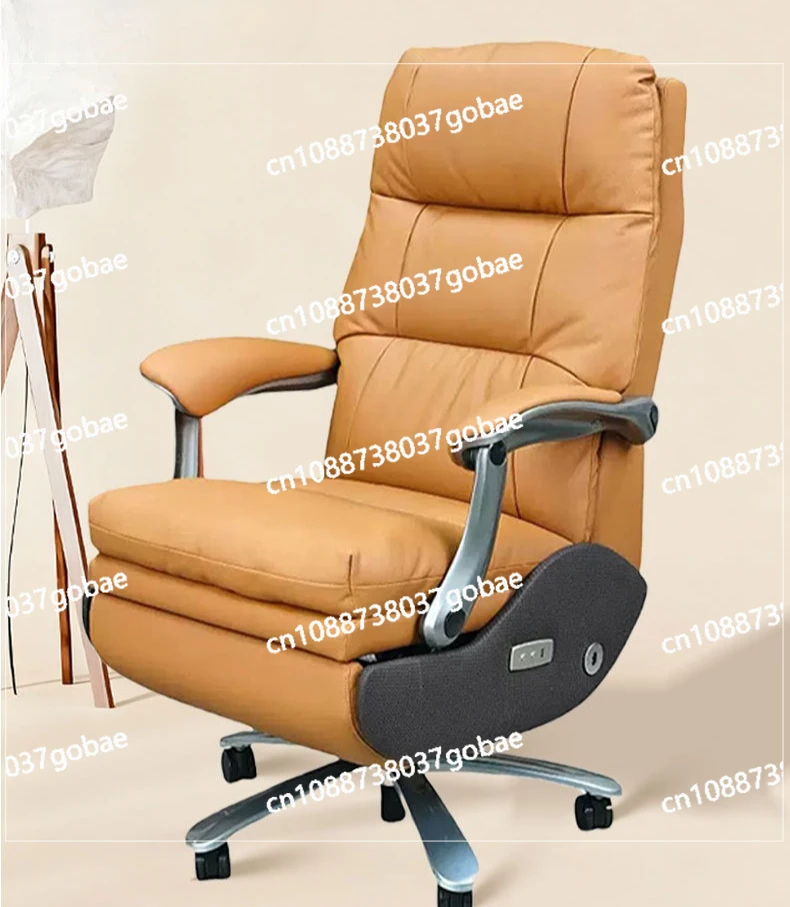 Leather office chair sedentary not tired can lie down nap back chair office electric office