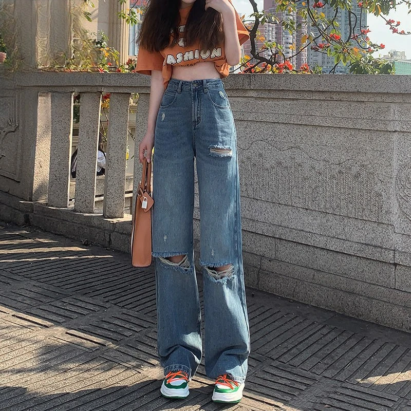 Baggy Jeans Woman High Waist Denim Women's Pants Straight Leg Jeans Newjeans Korean Fashion Female Clothing Vintage Clothes