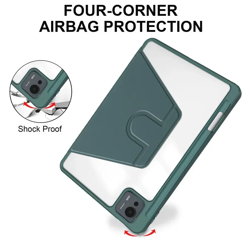 غطاء دوار 360 درجة لهاتف Xiaomi Pad 7 Ultra 14 بوصة 2025 حافظة مغناطيسية من الأكريليك الخلفي Funda مع حامل قلم رصاص حافظة لوحية