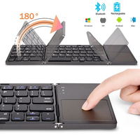 Wireless Folding Keyboard Bluetooth Keyboard With Touchpad For Windows Android IOS Phone Multi-Function Button Mini Keyboard