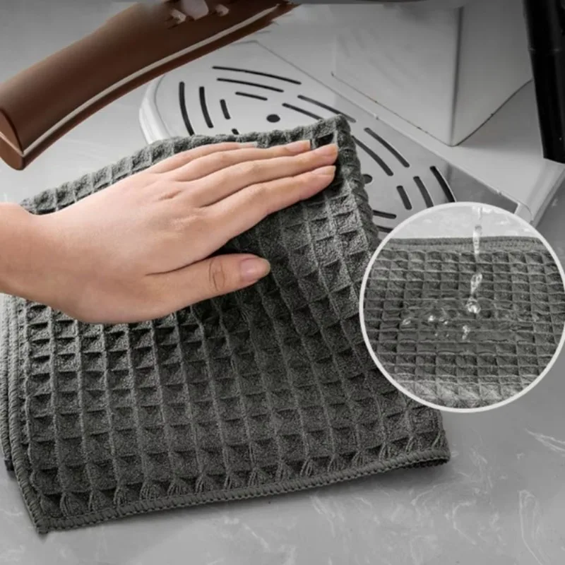 5 panni in microfibra a trama a nido d'ape, ideali per baristi, di grandi dimensioni