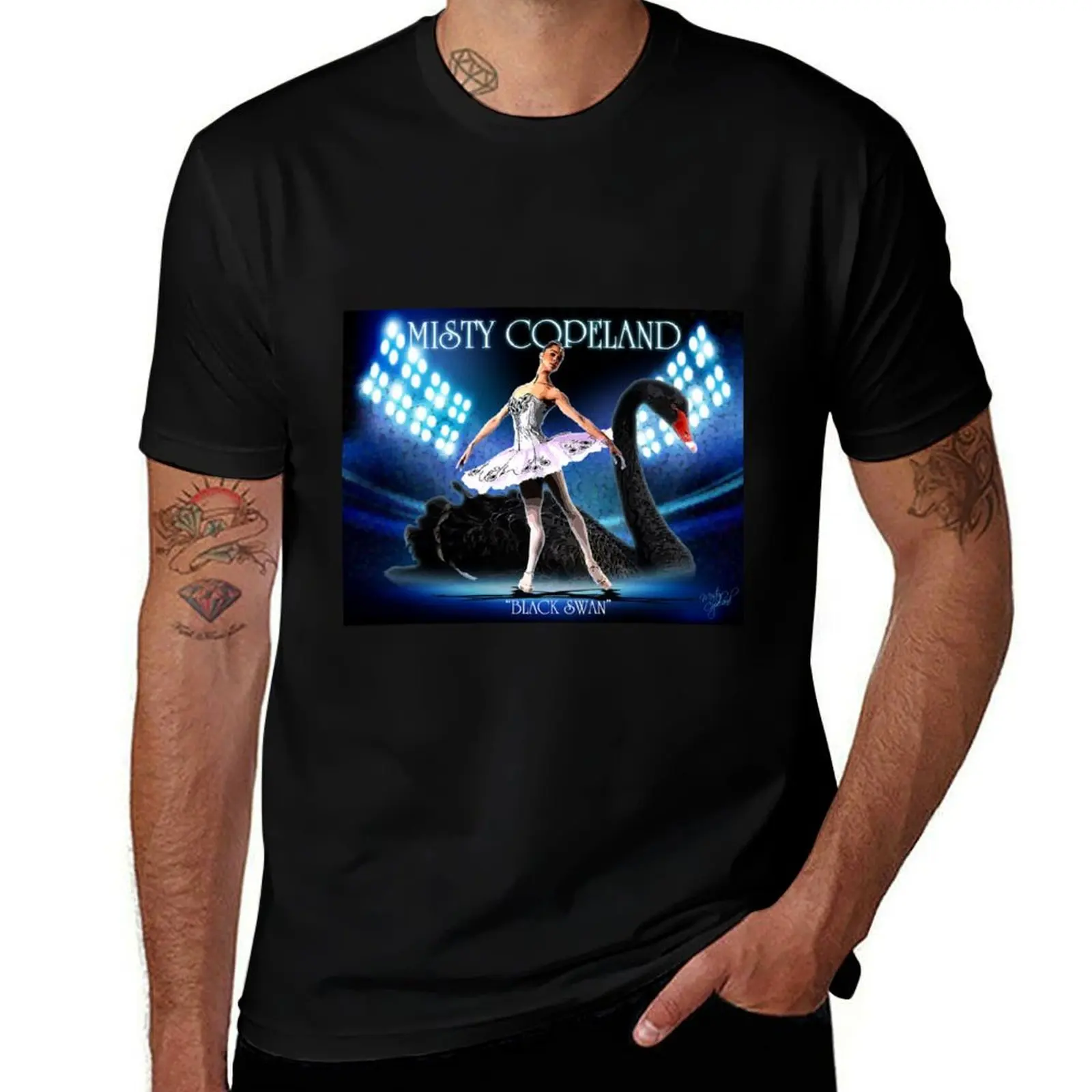 Misty Copeland Black Swan D-3 Pillows & Totes T-Shirt Moisture Control Sports Tee T-Shirt