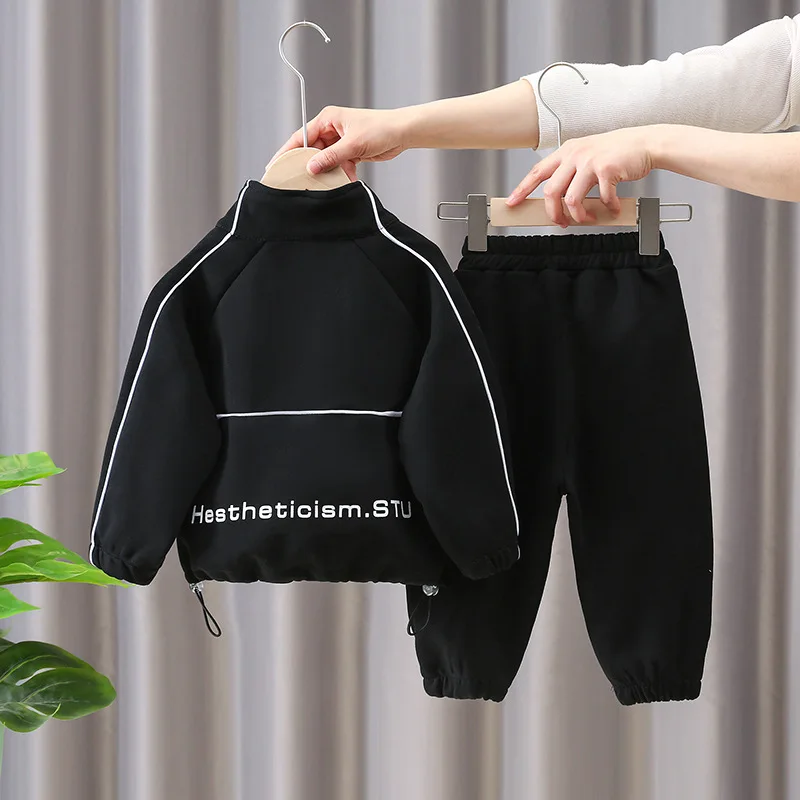 Boys Coat +Pants Kids Sets Tracksuit 2PCS/Set 2023 Graceful Spring Autumn Cotton Outfits Jogging Suit Children Clothing