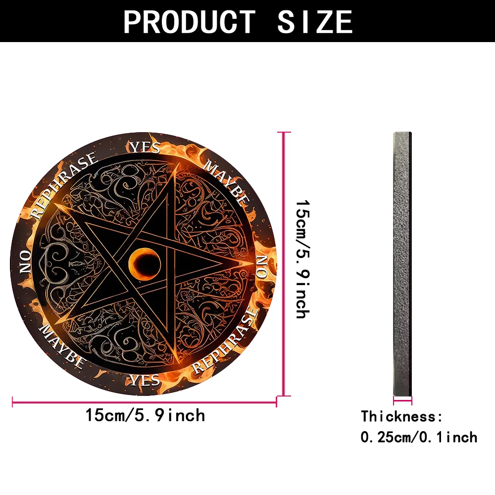 Solar Moon Magic Altar Decoration Swinging Crystal Reading Pendulum Board For Astrology Oracle Card Mat Magic Symbol Decoration