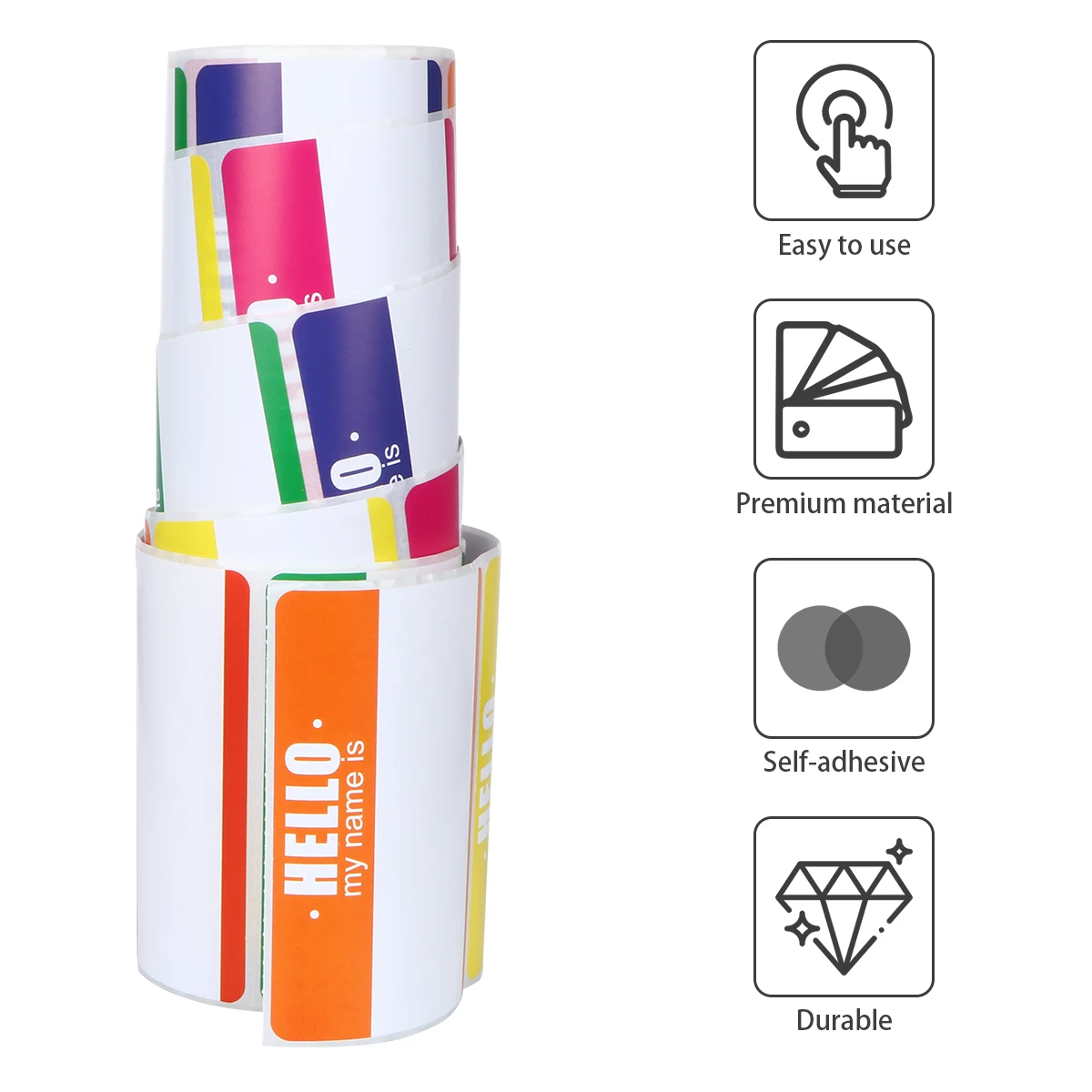 

Colorful Label Stickers Blank Name Tags Price Marking Stickers Classification Folder Office Home Use Easy Carry