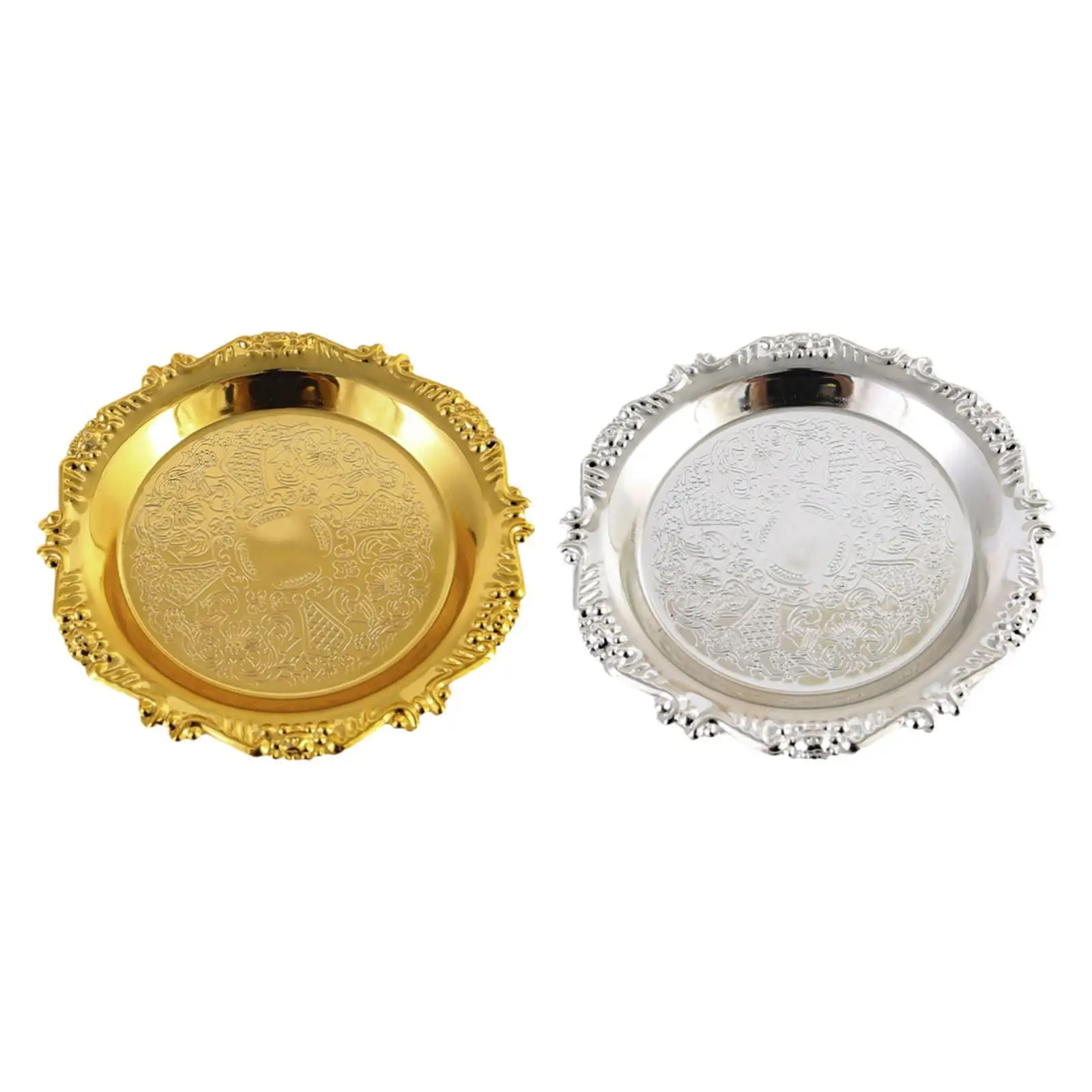 Emboss Style Tray Dessert Plate Portable Decorative Reusable Elgant Easy to Use