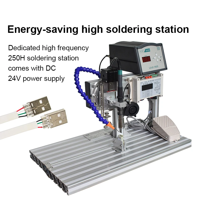 

Boruix Semi Automatic Soldering Machine 110V/220V 2 Modes Spot Welder Machine Station Aviation Plug Wires Welding Equipment