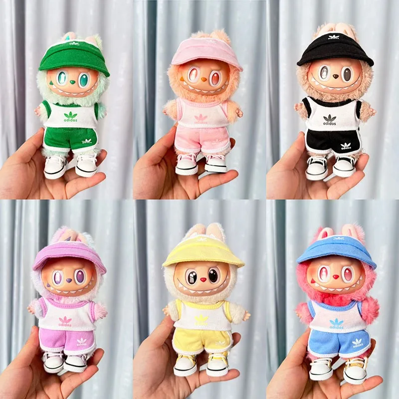 

[Clothes only] First and second generation keychain Labubu clothes pendant Labubu sit party Adi sports suit