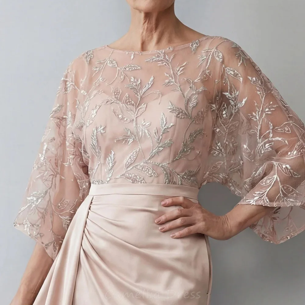 

Customized Mother of the Bride Dress Mermaid Lace Elegant Guest Dresses Floor Length Party Gown vestido invitada boda