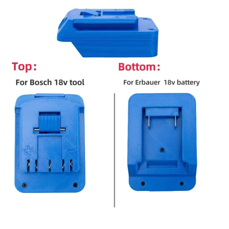 Baterías ﻿ Adaptador para convertidor de baterías de iones de litio Erbauer EXT de 18 V a herramienta Bosch de 18 V ﻿ Convertidor (sin batería ni herramientas)