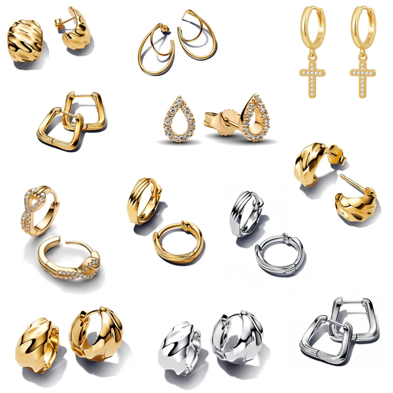 أقراط نسائية جديدة عالية الجودة مطلية باللؤلؤ على شكل قطرة الماء متقاطعة للنساء مجوهرات أطواق للحفلات هدية أشياء من #1