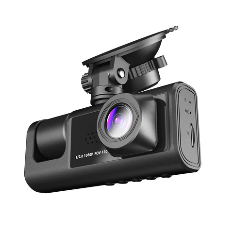 3채널 DashCam 1080P FHD 차량용 카메라, 전면 후면 내부 3렌즈 차량용 DVR 레코더, 2인치 IPS 스크린 차량용 카메라 장착