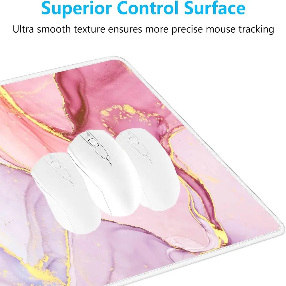 Розовый мраморный коврик для мыши Art Mausepad Большой игровой нескользящий коврик для мыши со швами Ноутбук Планшет Геймер Коврик для клавиатуры Мини-ПК Playmat