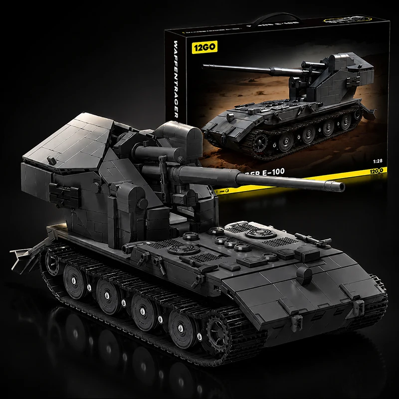 

Military WAFFENTRAGER ﻿E100 Tank Building Blocks MOC Army Armored Vehicle DIY Bricks Educational Assembly Toy Adult Gift 2036pcs