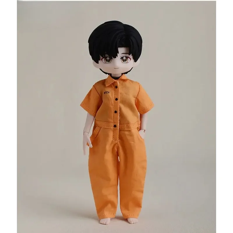 【Nur Kleidung】Modischer, lockerer, lässiger, kurzärmeliger Overall im Maßstab 1:12 für 6-Zoll-BJD-Actionfiguren-Körpermodelle – Detail 4