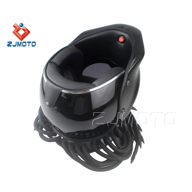 خوذة دراجة نارية من ألياف الكربون لكامل الوجه خوذة الرجل المحارب الحديدي #5