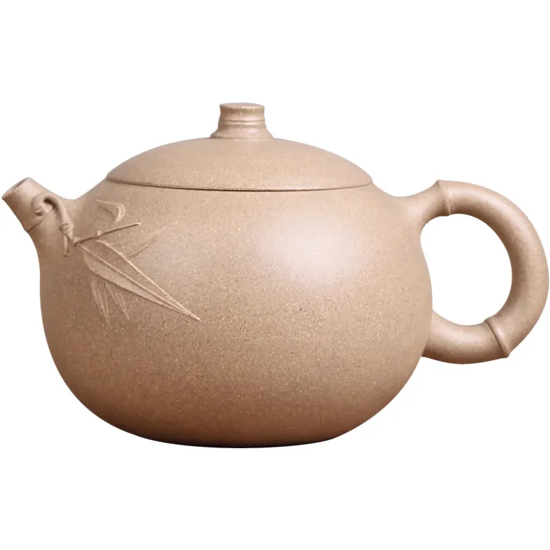 Deyuanchang Yixing Purple Clay Teapot, Handmade Raw Ore, Qing Duan, Xishi Bamboo Tea Set, High Skilled Worker Wu