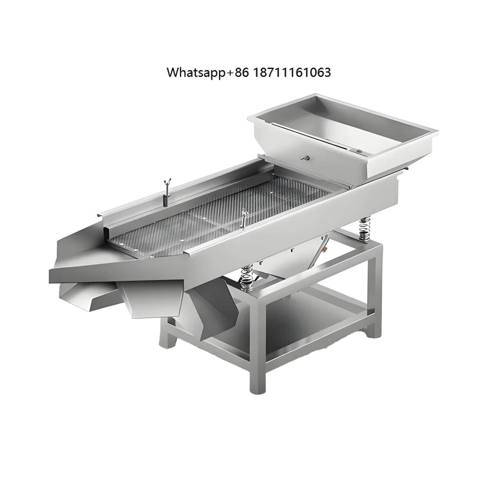 Vibrating Screening Machine Linear Vibrating Sieve Motorized Grain Sorter Stainless Steel 1000kg/h Capacity High Productivity