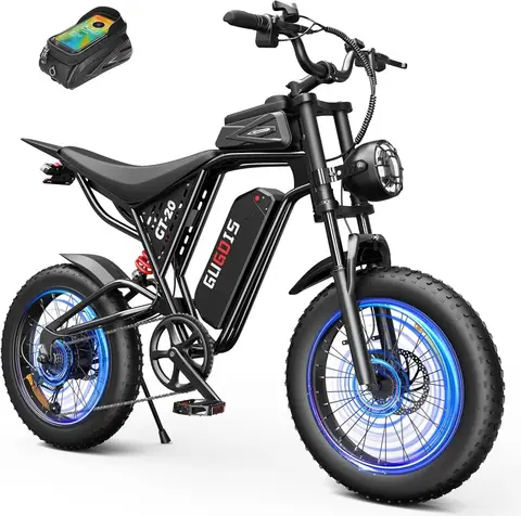 GUGOIS Elcykel för vuxna 1000W 48V 15.6Ah 48MPH Max 42-45 miles 20 8 best sales EU-lager fatbike - №6