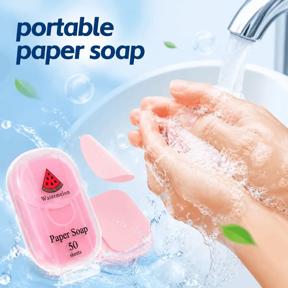 Mild Quick-Dissolving Soap Paper Non-Irritating Cleaning Supplies Plant Extract Soap Paper Universal Light and Thin