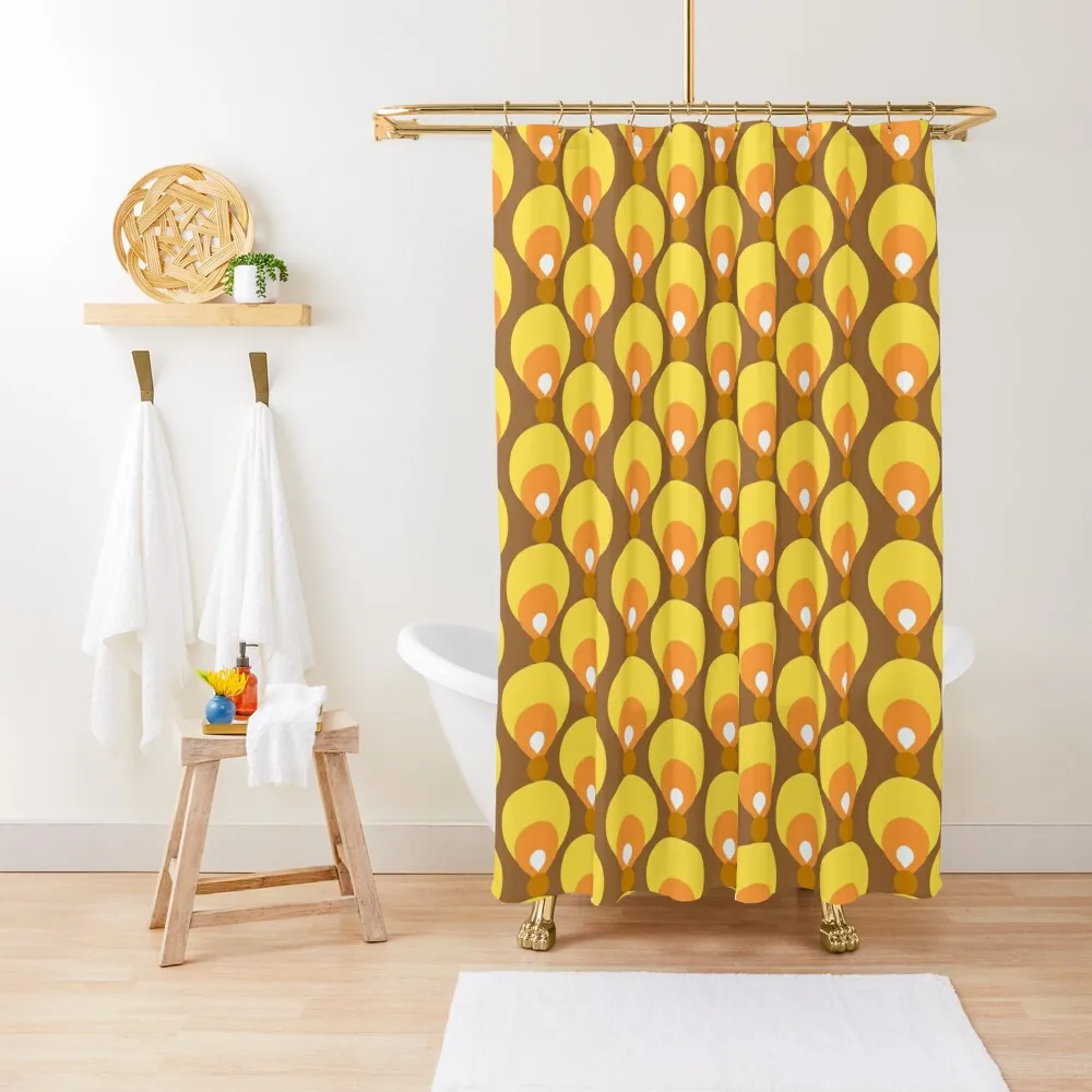 

70s Harvest Pattern 3a Shower Curtain Bathroom Shower Set Modern Accessory Bathrooms Bathroom Accessory Curtain
